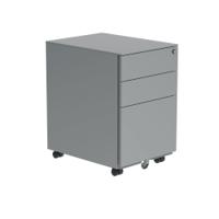 Polaris 3 Drawer Mobile Under Desk Steel Pedestal 480x680x580mm Silver KF77906