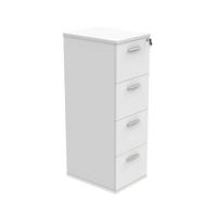 Polaris 4 Drawer Filing Cabinet 460x600x1358mm Arctic White KF78107