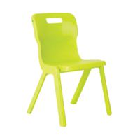 Titan One Piece Classroom Chair Size 2 363x343x563mm Lime KF78512