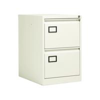 Jemini 2 Drawer Filing Cabinet Lockable 470x622x711mm White KF78706