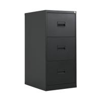 Talos 3 Drawer Filing Cabinet 465x620x1000mm Black KF78766