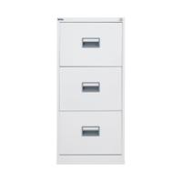 Talos 3 Drawer Filing Cabinet 465x620x1000mm White KF78769