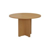 Jemini Round Meeting Table 1100x1100x730mm Nova Oak KF79884