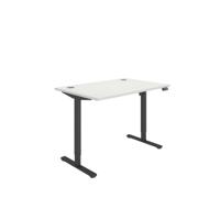 Astin Economy Single Motor Sit/Stand Desk 1200x800x705-1220mm Arctic White/Black KF800004