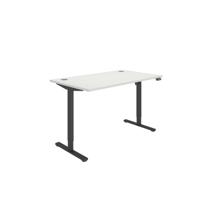 Astin Economy Single Motor Sit/Stand Desk 1400x800x705-1220mm Arctic White/Black KF800008