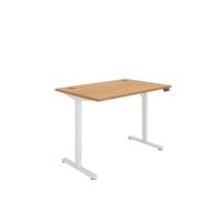 Astin Economy Single Motor Sit/Stand Desk 1200x800x705-1220mm Norweigian Beech/White KF800010