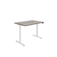 Astin Economy Single Motor Sit/Stand Desk 1200x800x705-1220mm Alaskan Grey Oak/White KF800013