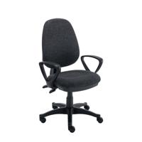 Two Lever Sheaf Operator Chair Charcoal with Fixed Arms KF800373