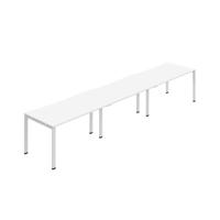 Jemini Three Person Bench Desk 1200x800mm White (Set of 3) KF800398