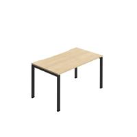 Jemini One Person Bench Desk 1200x800mm Nova Oak/Black KF800641