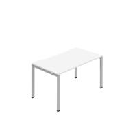 Jemini One Person Bench Desk 1200x800mm White/Silver KF800645