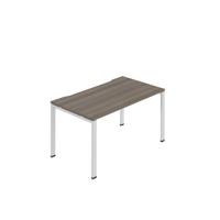 Jemini One Person Bench Desk 1600x800mm Grey Oak/White KF800673