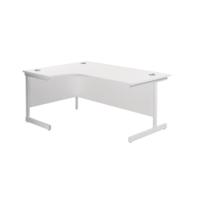 Jemini Radial Left Hand Cantilever Desk 1600x1200x730mm Nova Oak/White KF807667