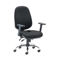 First Arista Aire High Back Ergonomic Operator Chair 675x580x1035-1230mm Black KF80331