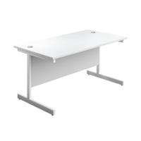 First Rectangular Cantilever Desk 1600x800x730mm White/White KF803485