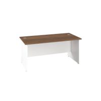 Jemini Rectangular Panel End Desk 1400x800x730mm Dark Walnut KF804758