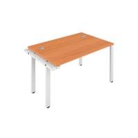 Jemini 1 Person Extension Bench Desk 1200x800x730mm Beech/White KF808541