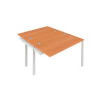 Jemini 2 Person Extension Bench Desk 1200x1600x730mm Beech/White KF808602