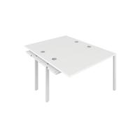 Jemini 2 Person Extension Bench Desk 1200x1600x730mm White/White KF808633