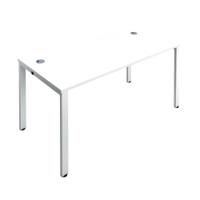 Jemini 1 Person Bench Desk 1400x800x730mm White/White KF808879