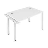 Jemini 1 Person Extension Bench Desk 1400x800x730mm White/White KF808930