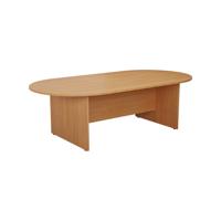 Jemini D-End Meeting Table 2400x1000x730mm Beech KF816708