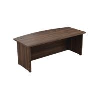 Avior Bow Fronted Executive Desk 2000x900x750mm Dark Walnut KF821540