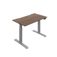 Okoform Dual Motor Sit/Stand Heated Desk 1600x800x645-1305mm Dark Walnut/Silver KF822382