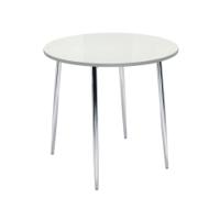 Jemini Bistro Table Round 800x800x740mm White/Chrome KF838543