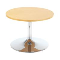 Jemini Bistro Table with Trumpet Base Low600x600x420mm Beech KF838813