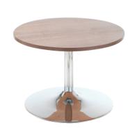 Jemini Bistro Table with Trumpet Base Low600x600x420mm Walnut KF838814