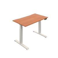 Okoform Dual Motor Sit/Stand Heated Desk 1400x800x645-1305mm Beech/White KF846116