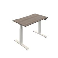 Okoform Dual Motor Sit/Stand Heated Desk 1400x800x645-1305mm Grey Oak/White KF846239