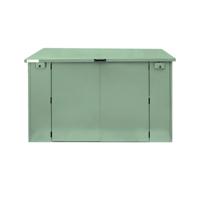 Safestor Ripon Lift-Up Lid Metal Garden Shed Lakeland Light Green SFSC004-319