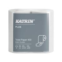 Katrin Plus Toilet Roll Easy Flush 2-Ply 400 Sheet White (Pack of 20) 82506