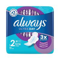 Always Ultra Day Pads with Wings Long Size 2 x11 Per Pack (Pack of 8) 927316