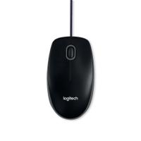 Logitech B110 Wired Optical Mouse Silent USB Black 910-005508