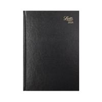 Letts A5 Business Diary Day Per Page Black 2025 LT11XBK25