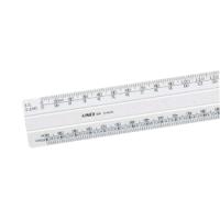 White 30cm Linex Flat Scale Ruler 1:1-500 (Comes with colour coded inserts for ease of use) LXH 433