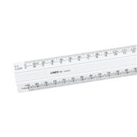 Linex Flat Scale Ruler 1:1 1:20-500 30cm White LXH 434