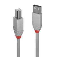 Lindy Anthra Line USB 2.0 Type A to B Cable 3m Grey 36684