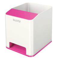 Leitz WOW Sound Booster Pen Holder White/Pink 53631023