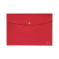 Leitz Recycle Document Wallet Plastic A4 Red (Pack of 10) 46780025