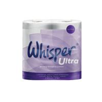 Toilet Rolls 3-Ply Luxury Whisper Ultra White 160 Sheet (Pack of 40) PDTR3