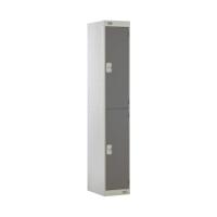 Two Compartment Locker 300x300x1800mm Dark Grey Door MC00009