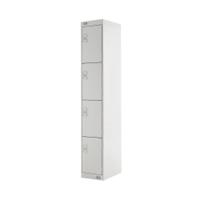 Four Compartment Locker 300x300x1800mm Light Grey Door MC00020