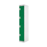 Four Compartment Locker 300x300x1800mm Green Door MC00022