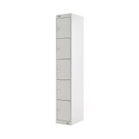 Five Compartment Locker 300x300x1800mm Light Grey Door MC00026