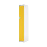 Single Compartment Locker 300x450x1800mm Yellow Door MC00042