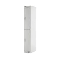 Two Compartment Locker 300x450x1800mm Light Grey Door MC00044